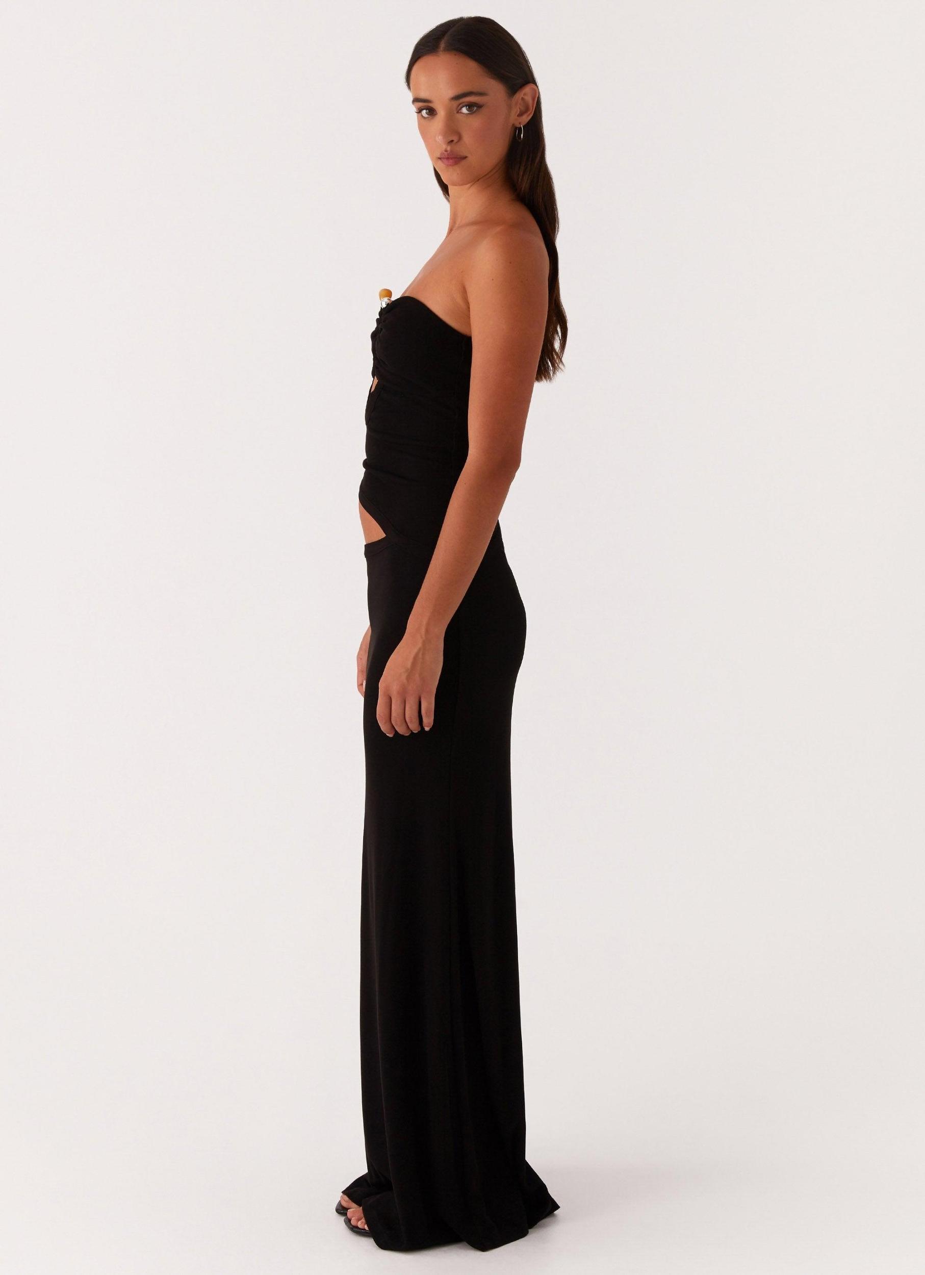 Wild Roses Maxi Dress - Black Product Image