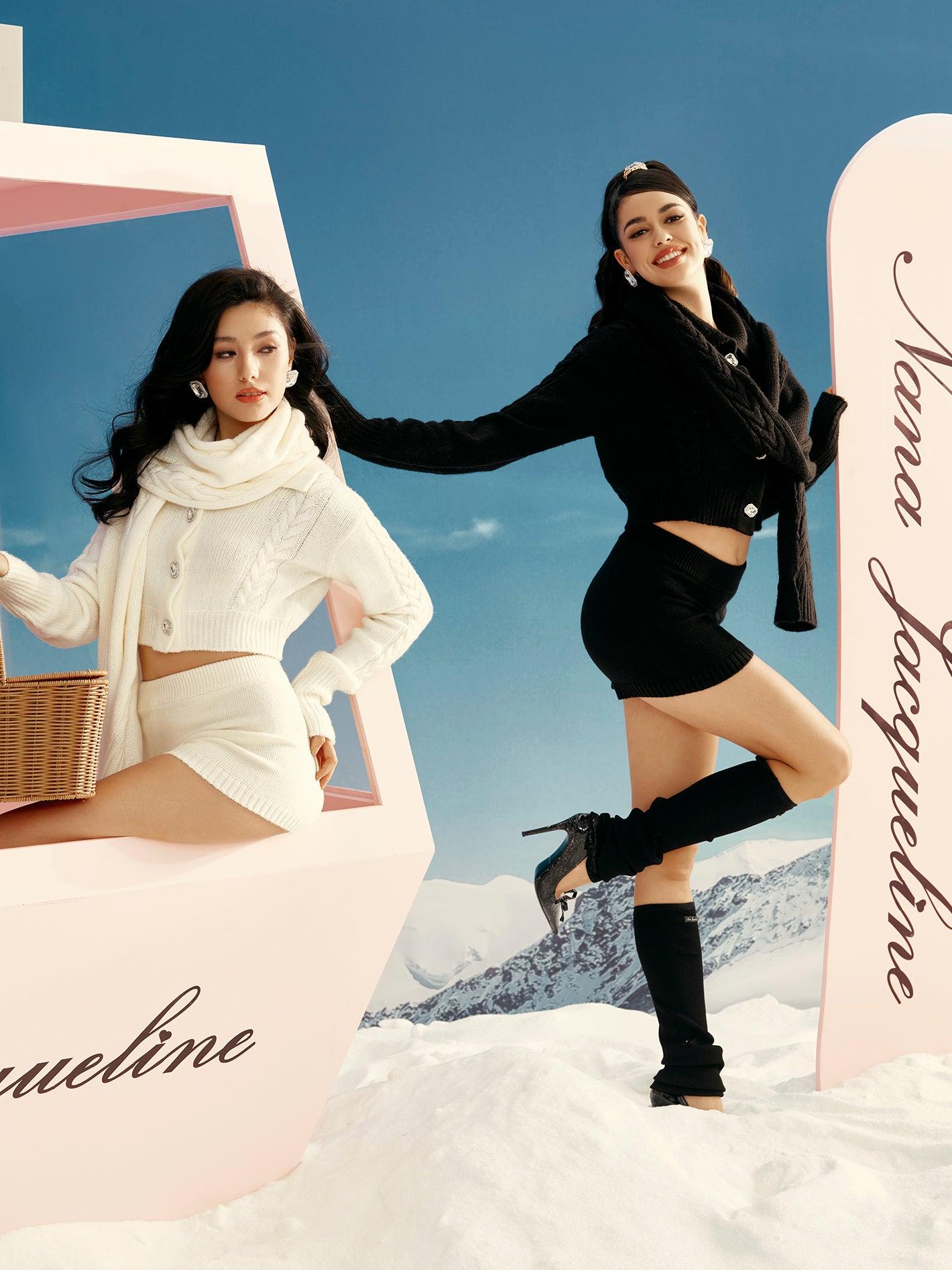 Addison Coat + Scarf Set (White) (Final Sale) Product Image
