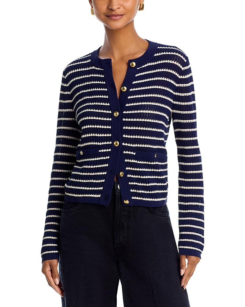 Womens Viola Cotton-Blend Stripe Cardigan Product Image