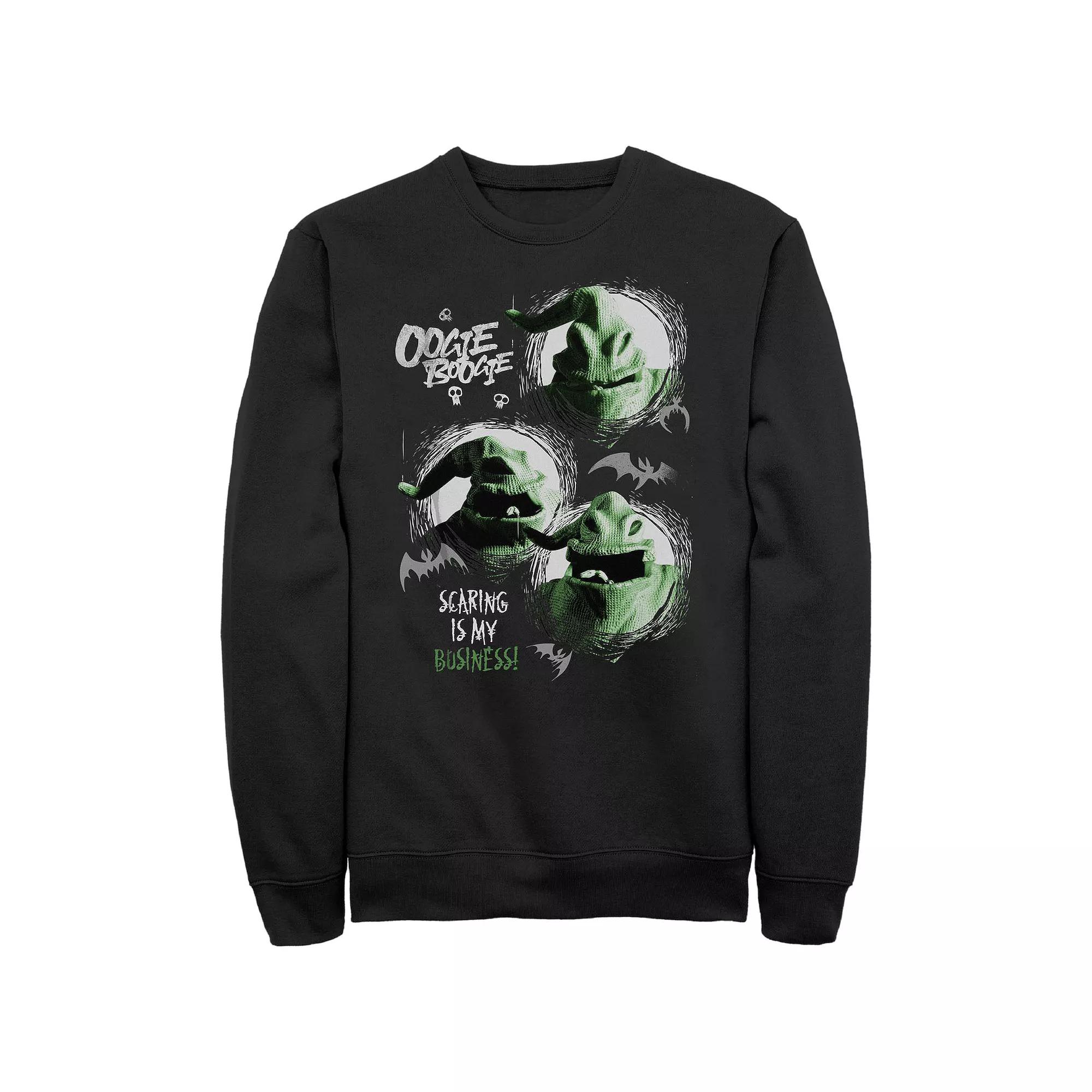 Disney's The Nightmare Before Christmas Oogie Boogie Scaring Men's Graphic Fleece, Size: Small, Black Product Image