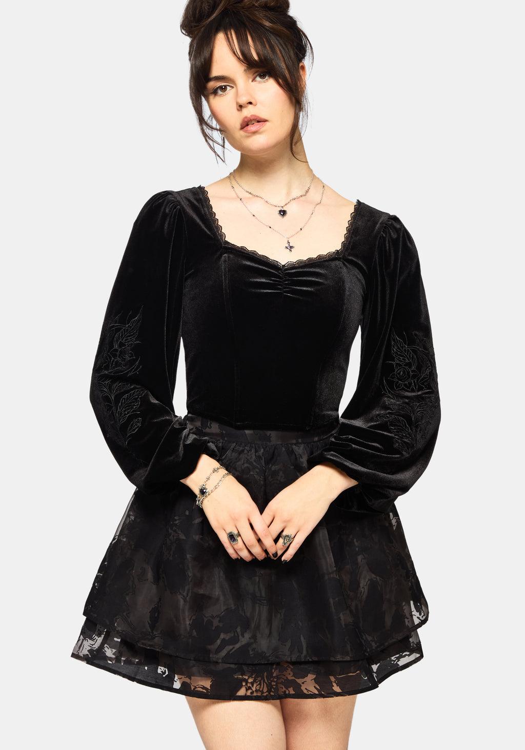 Spectre Layered Contrast Lining Mini Skirt Product Image