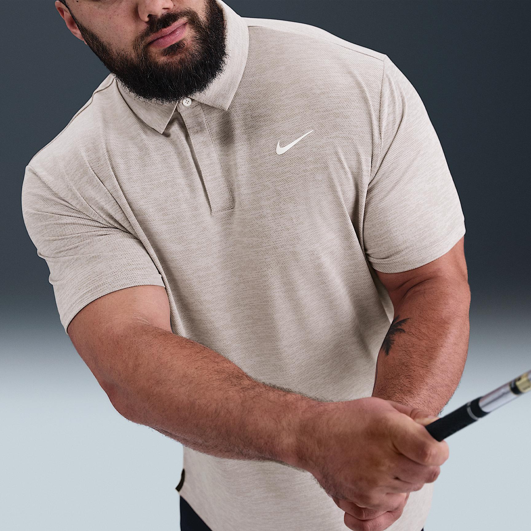 Nike Mens Tour Dri-FIT Jacquard Golf Polo | FZ7475-009 Product Image