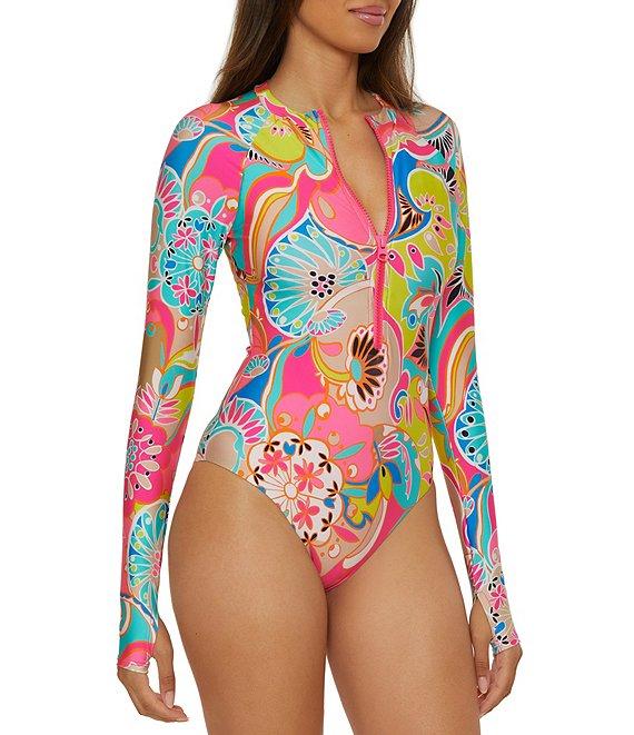 Trina Turk Venus Abstract High Neck Paddle One Piece Swimsuit Product Image