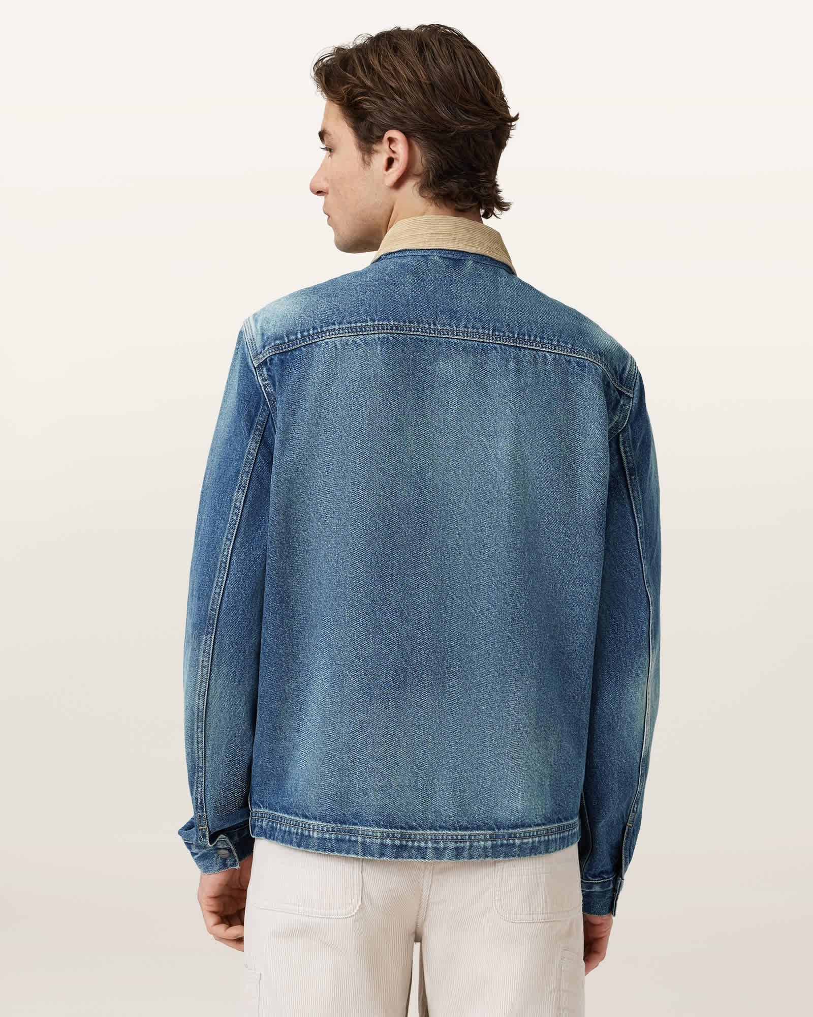 Rothwell Denim Jacket Washed Indigo | ALLSAINTS US Product Image
