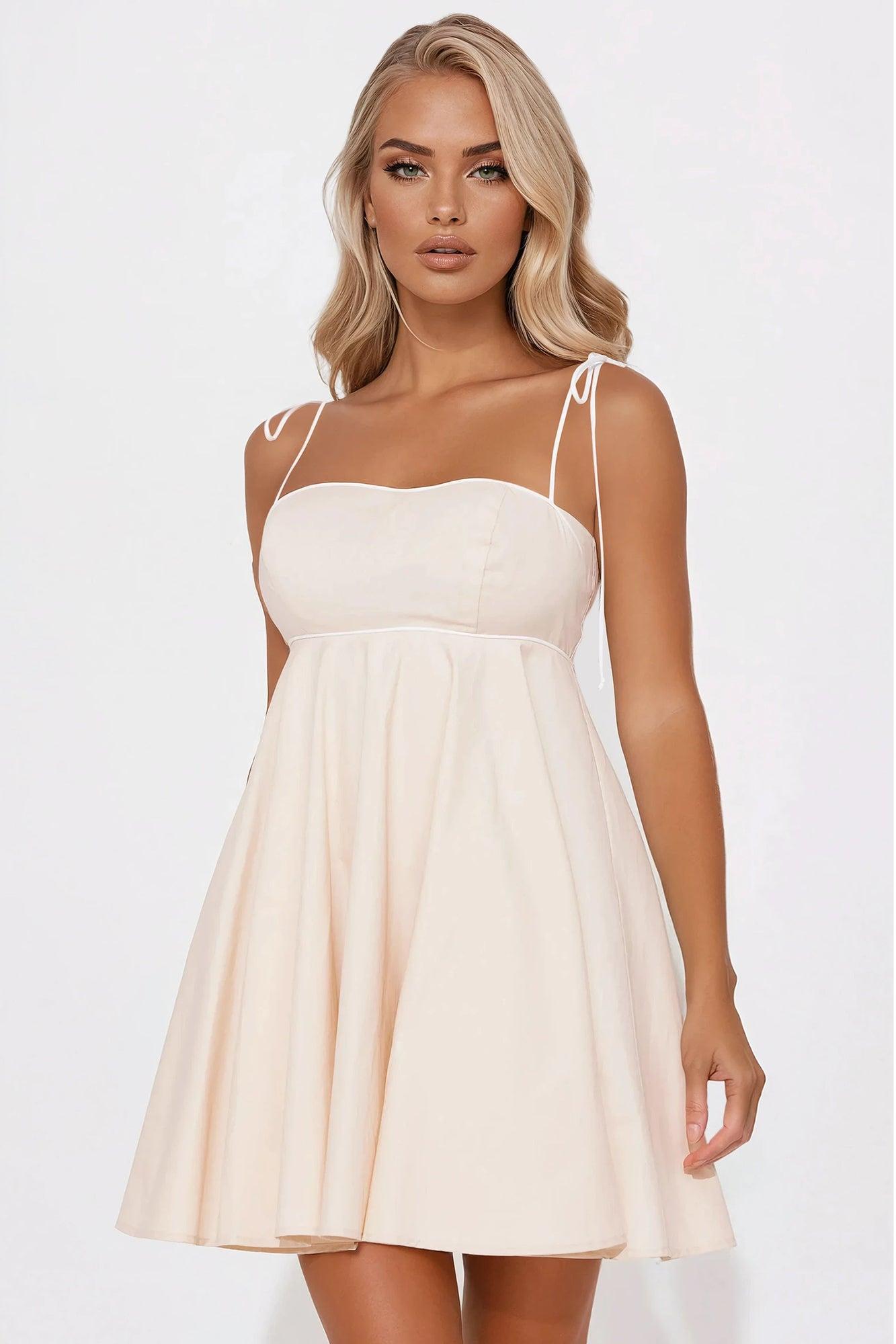 Sweet Memories Babydoll Mini Dress - Cream Product Image
