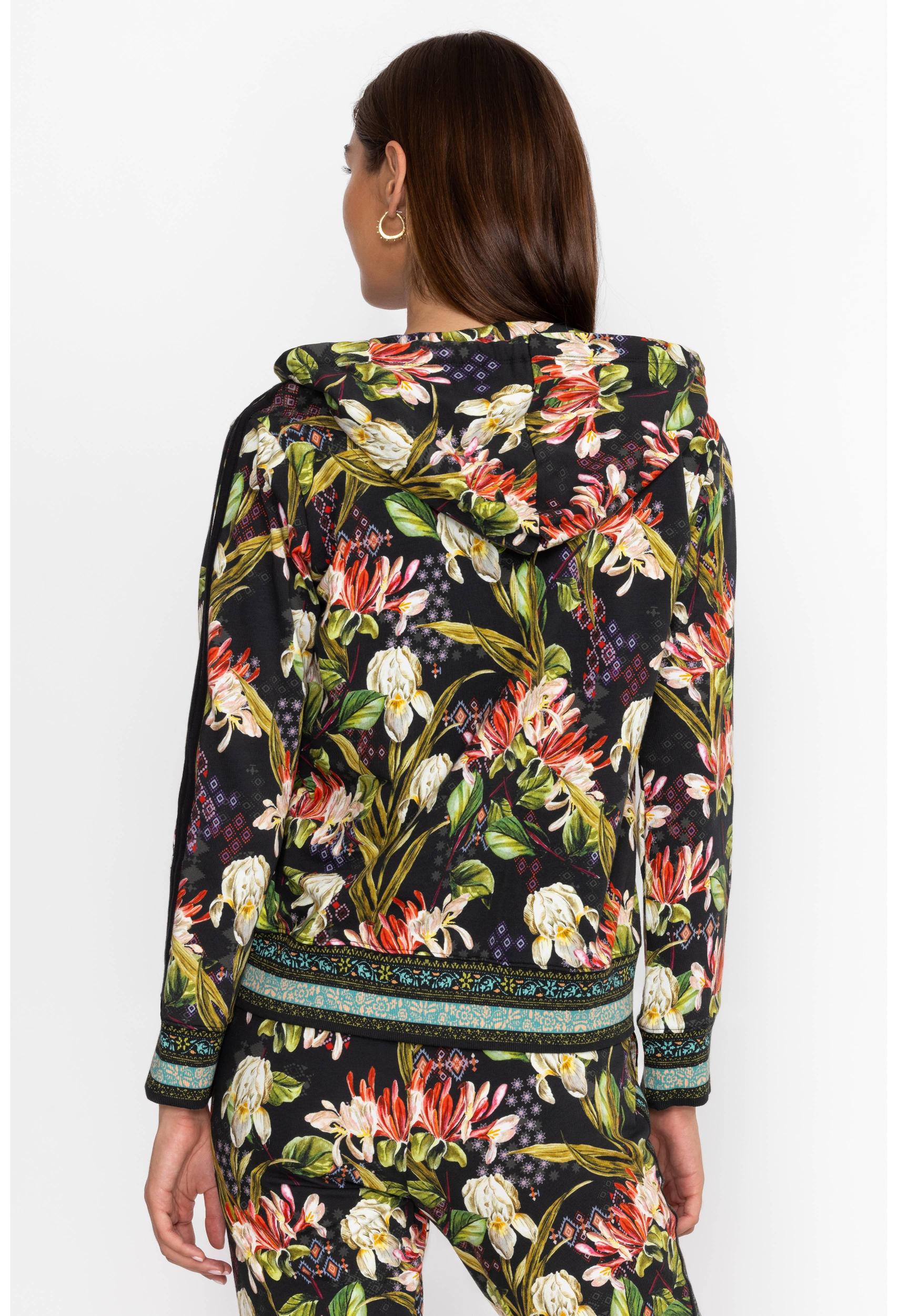 JOHNNY WAS ZIP FRONT HOODIE WITH TAPE -SALE Product Image