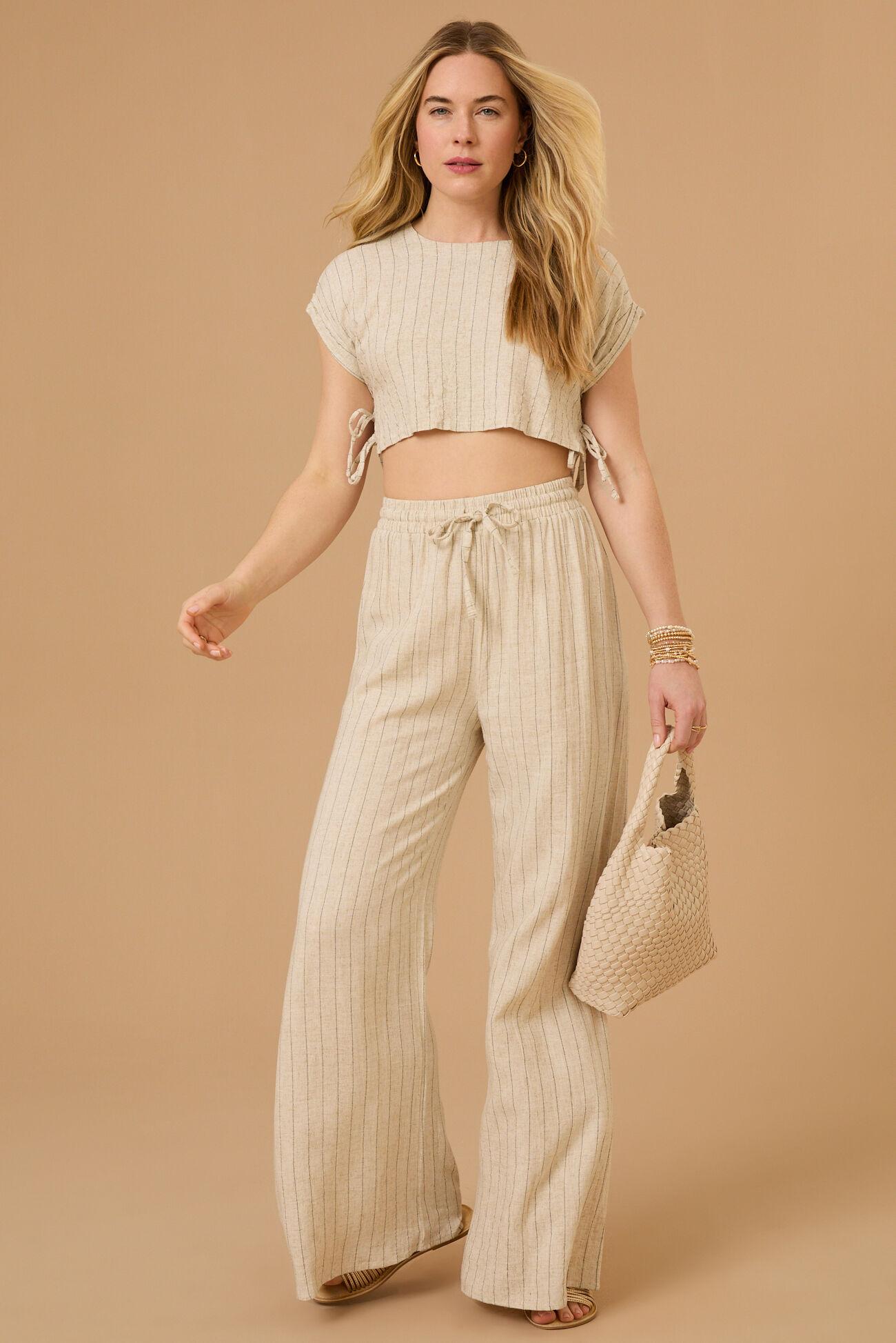 Hollis Striped Linen Top Product Image