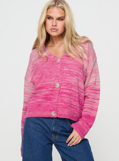 Emikio Cardigan Ombre Pink Product Image
