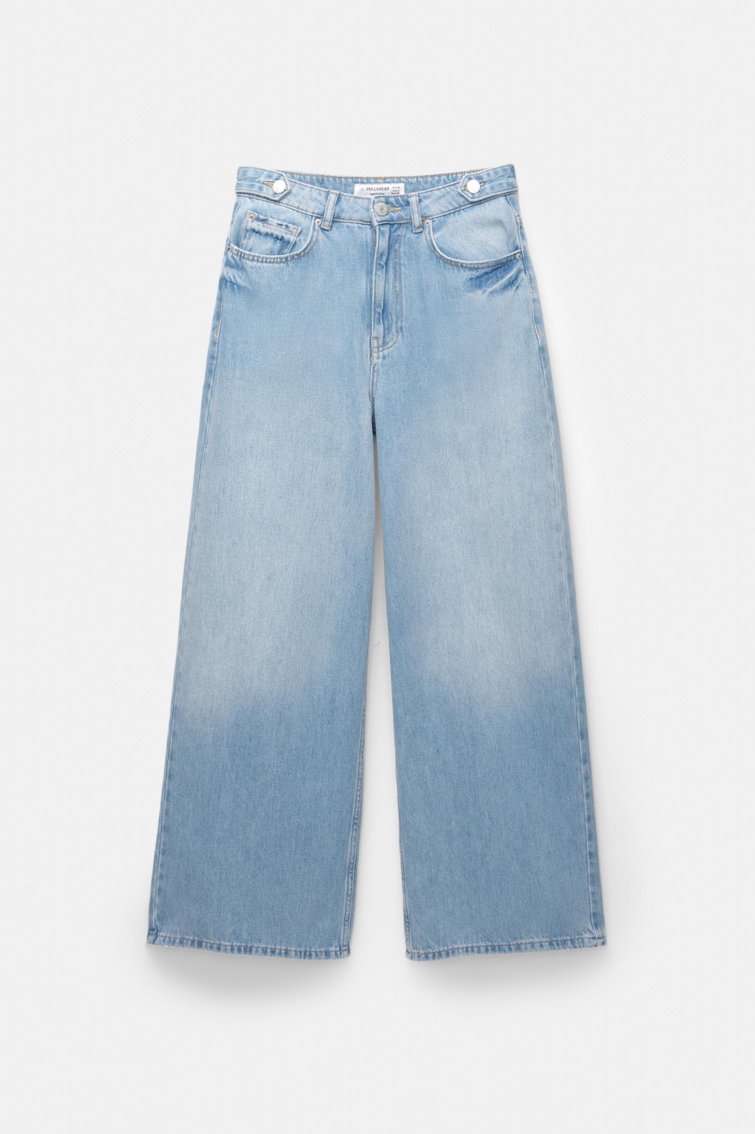 Wide leg baggy jeans with belt loops Product Image