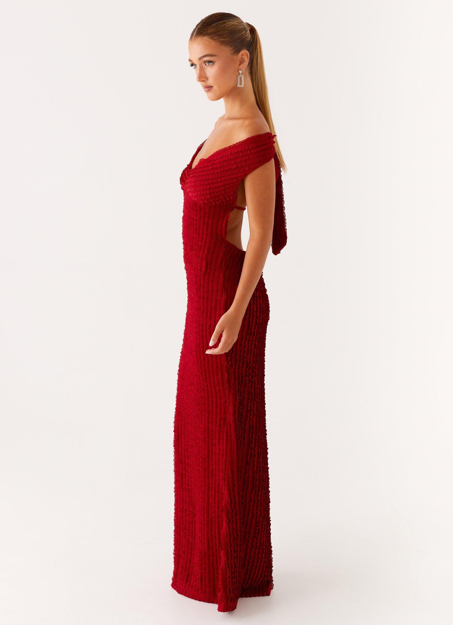 Chantelle Maxi Dress - Red Product Image