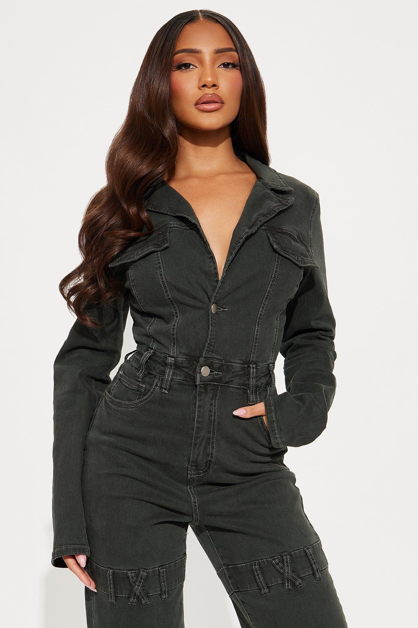 Mid City Denim Jumpsuit - Hunter Product Image