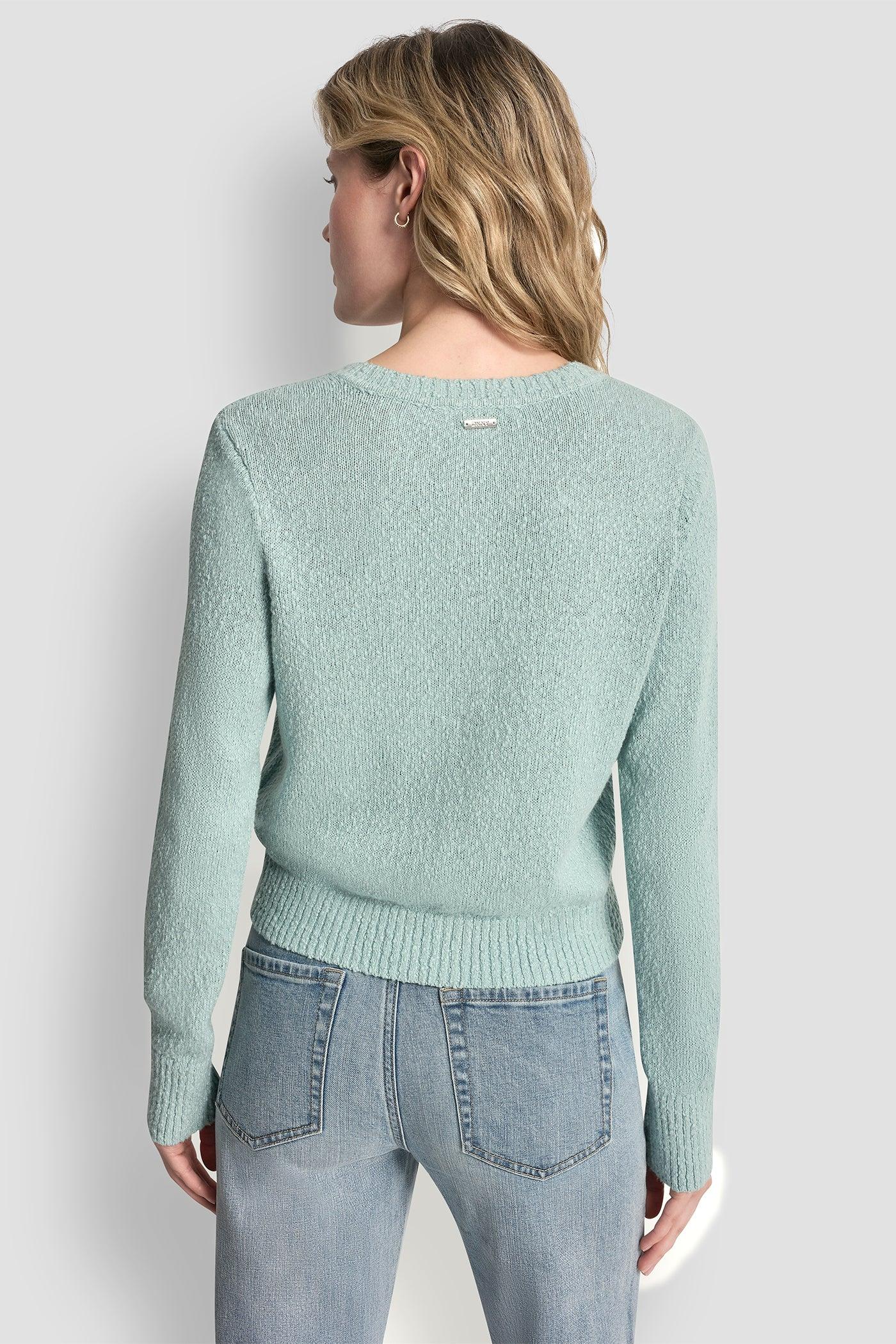 CREW NECK CARDIGAN WITH PATCH POCKETS Product Image