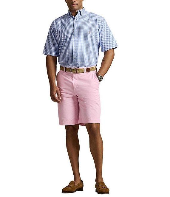 Polo Ralph Lauren Big & Tall Classic Fit Gingham Short Sleeve Oxford Shirt Product Image