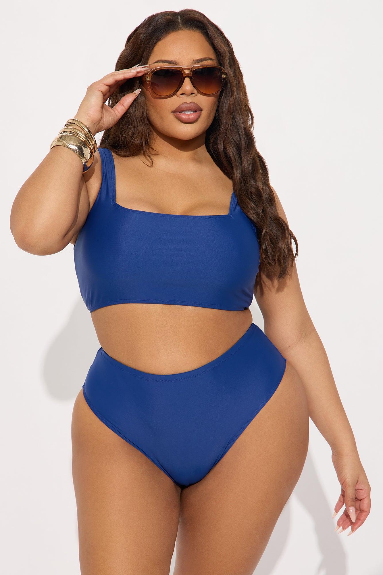 Maui Mix And Match High Rise Bikini Bottom - Navy Product Image