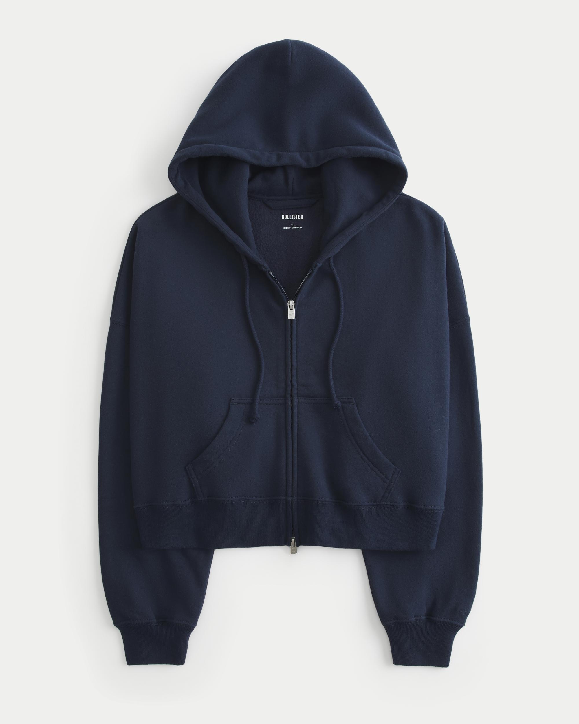 Boxy Zip-Up Hoodie Product Image