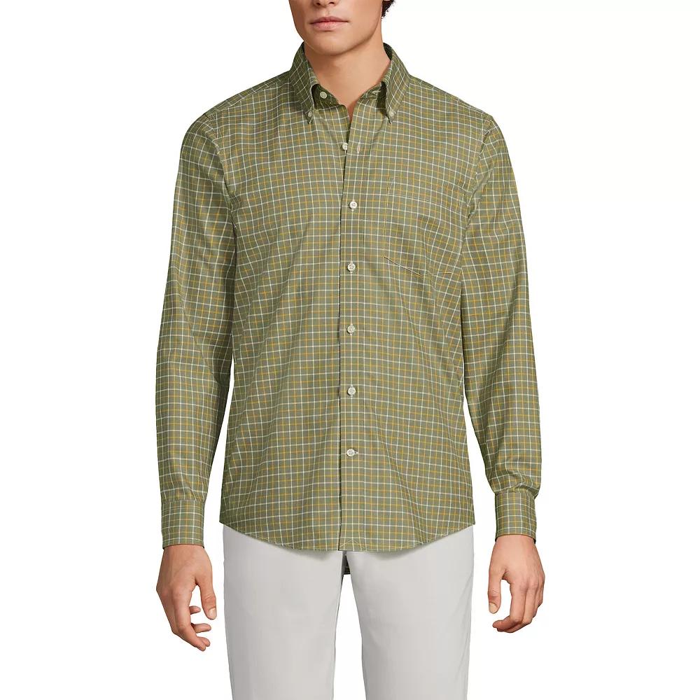 Men's Lands' End Tailored Fit No Iron Twill Long Sleeve Shirt,  Product Image