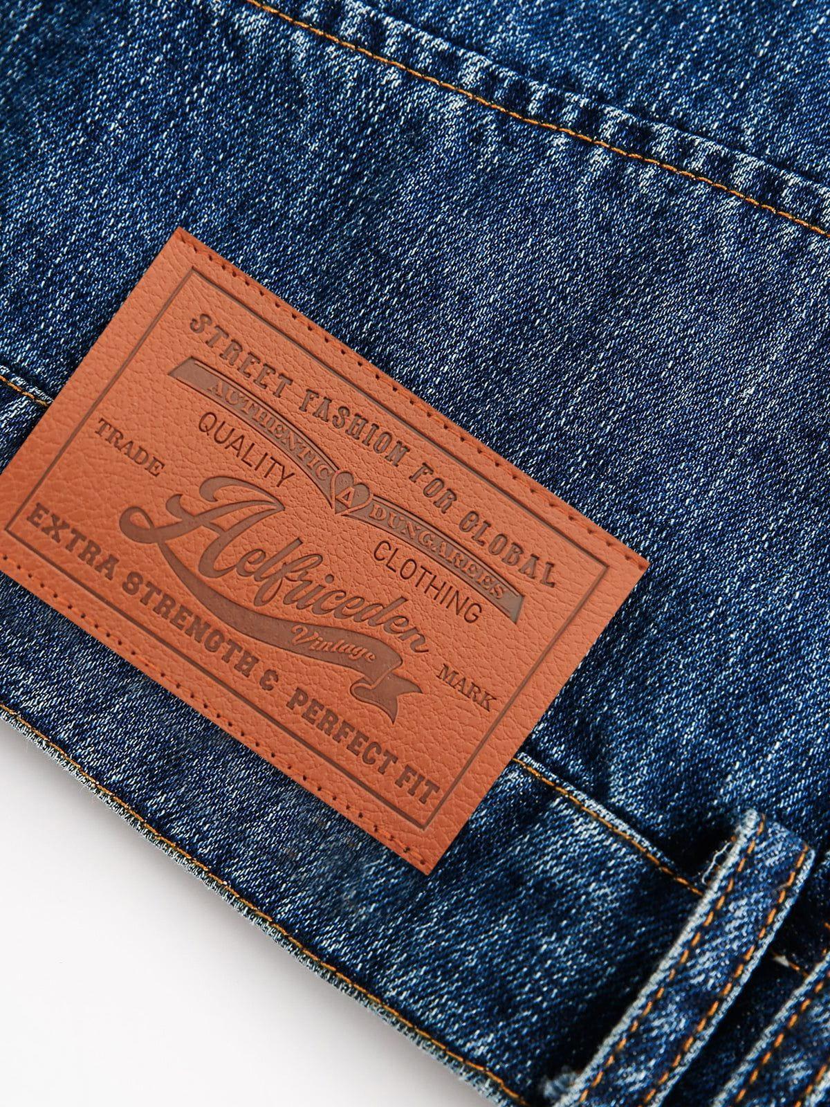 Aelfric Eden Splash-Ink Washed Denim Jacket Product Image