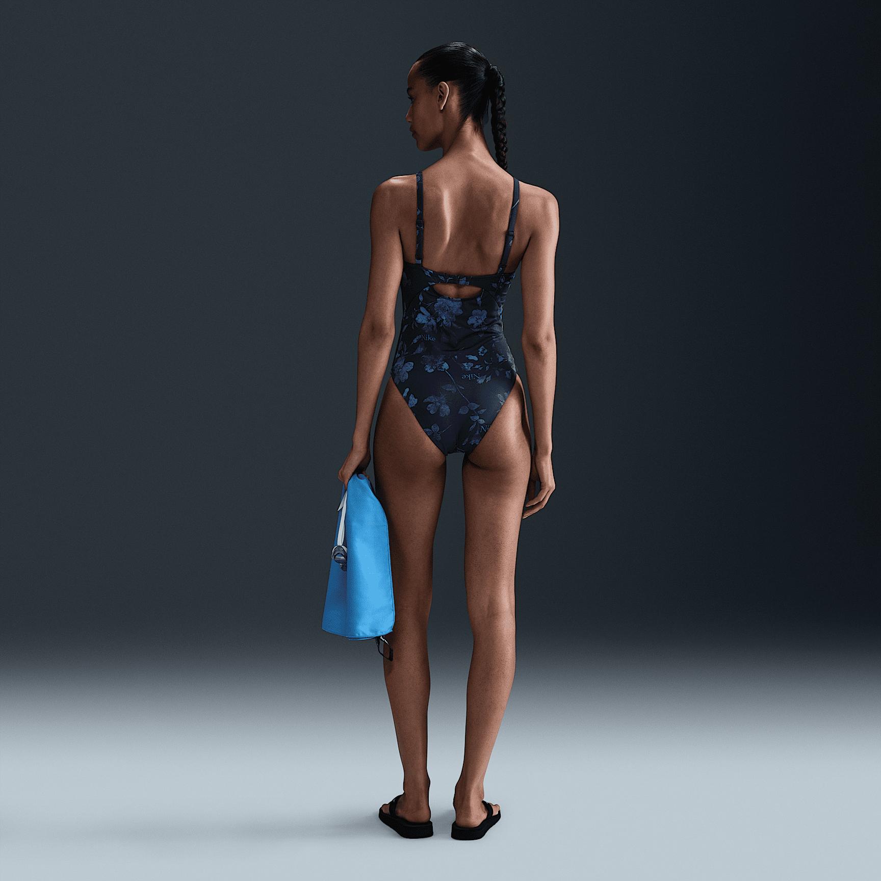 Nike Womens Swim V-Neck One-Piece | NESSF272-440 Product Image