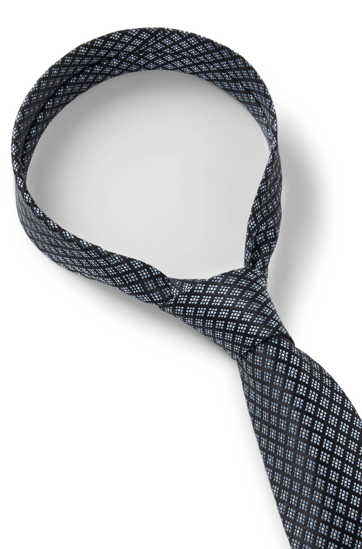 Jacquard-pattern tie in Italian-made silk Product Image
