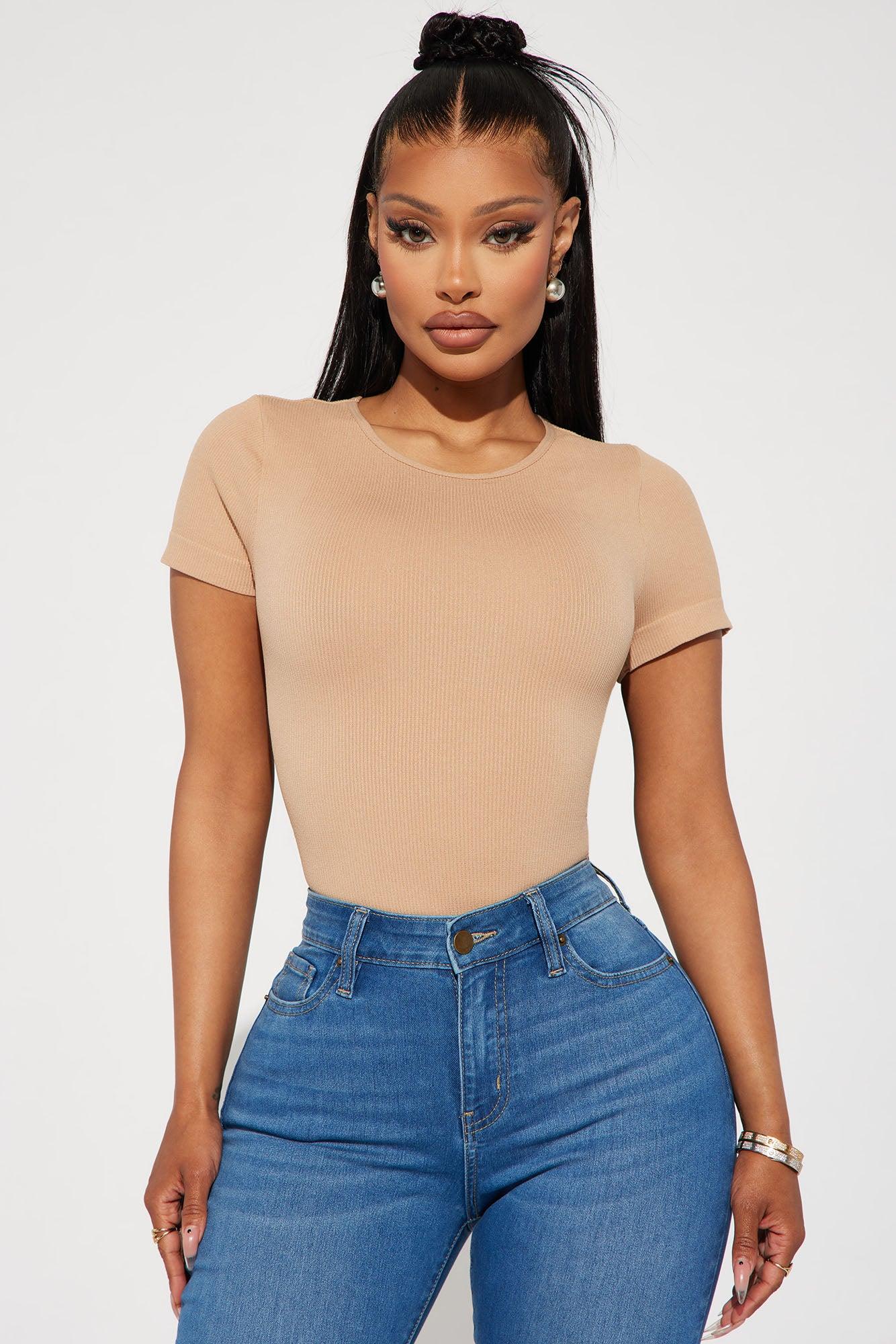 Kennedy Seamless Bodysuit - Taupe Product Image