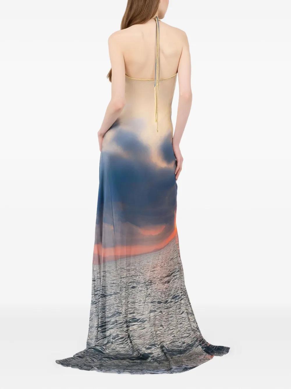 abstract-print maxi dress Product Image