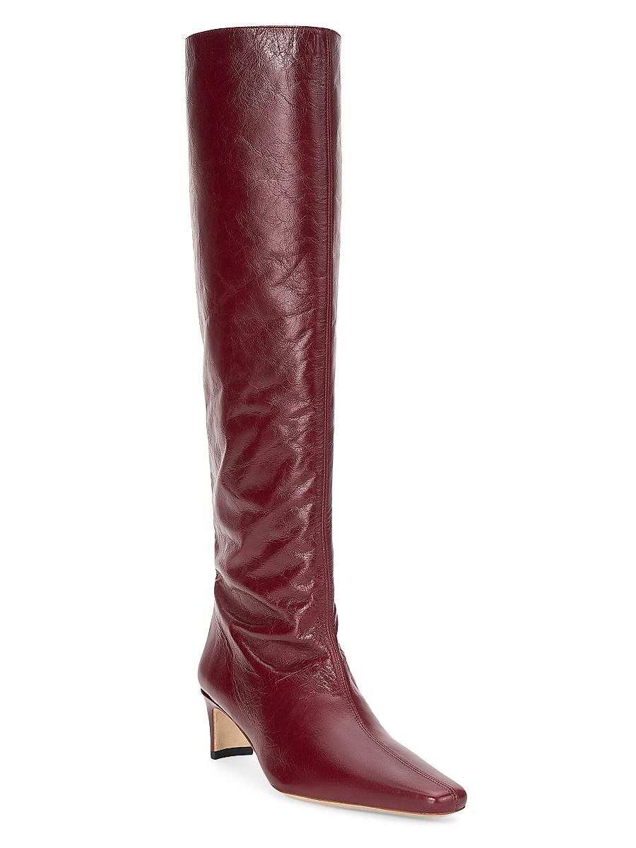 Womens Wally Leather Knee-High Boots Product Image