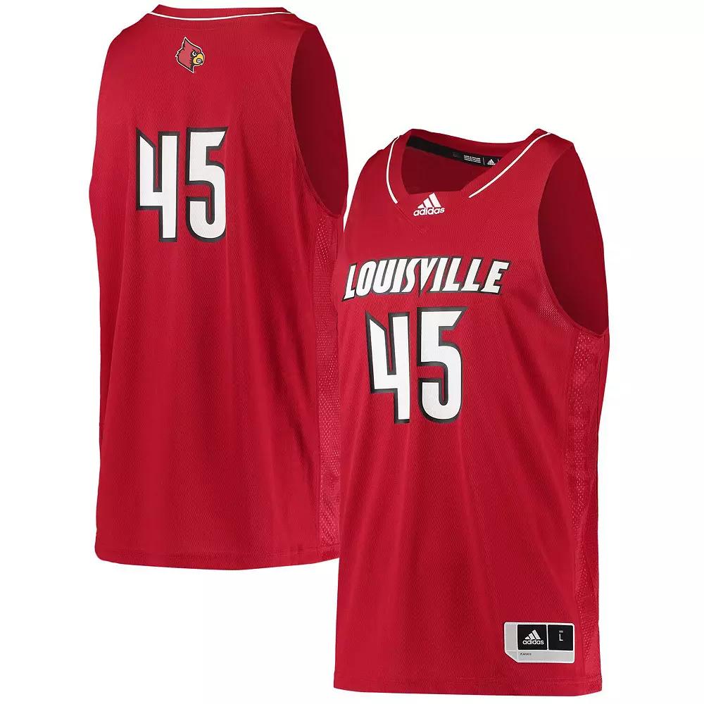 Men's adidas #45 Red Louisville Cardinals Swingman Basketball Jersey,  Product Image