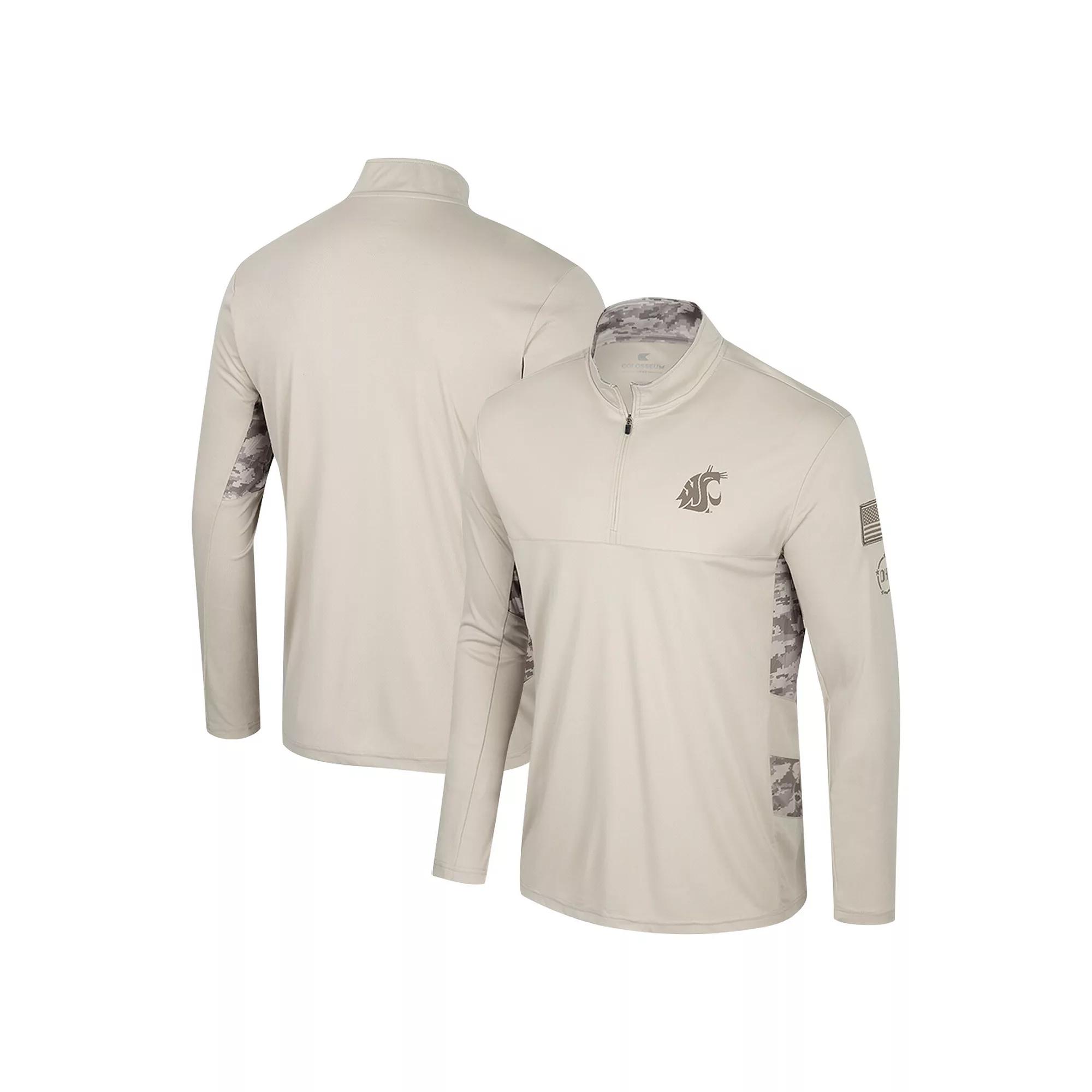 Men's Colosseum Natural UCLA Bruins OHT Military Appreciation Quarter-Zip Jacket,  Product Image