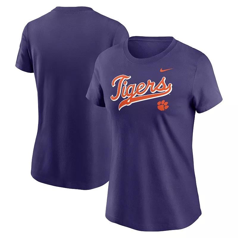 Women's Nike Purple Clemson Tigers Local Script T-Shirt,  Product Image