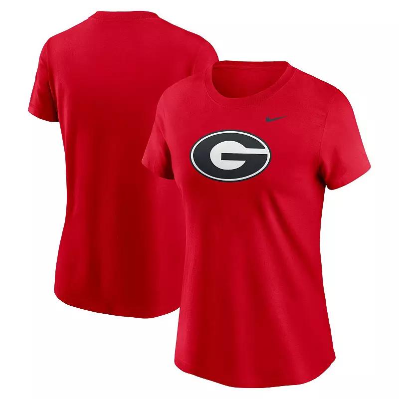 Women's Nike Red Georgia Bulldogs Primetime Evergreen Logo T-Shirt,  Product Image