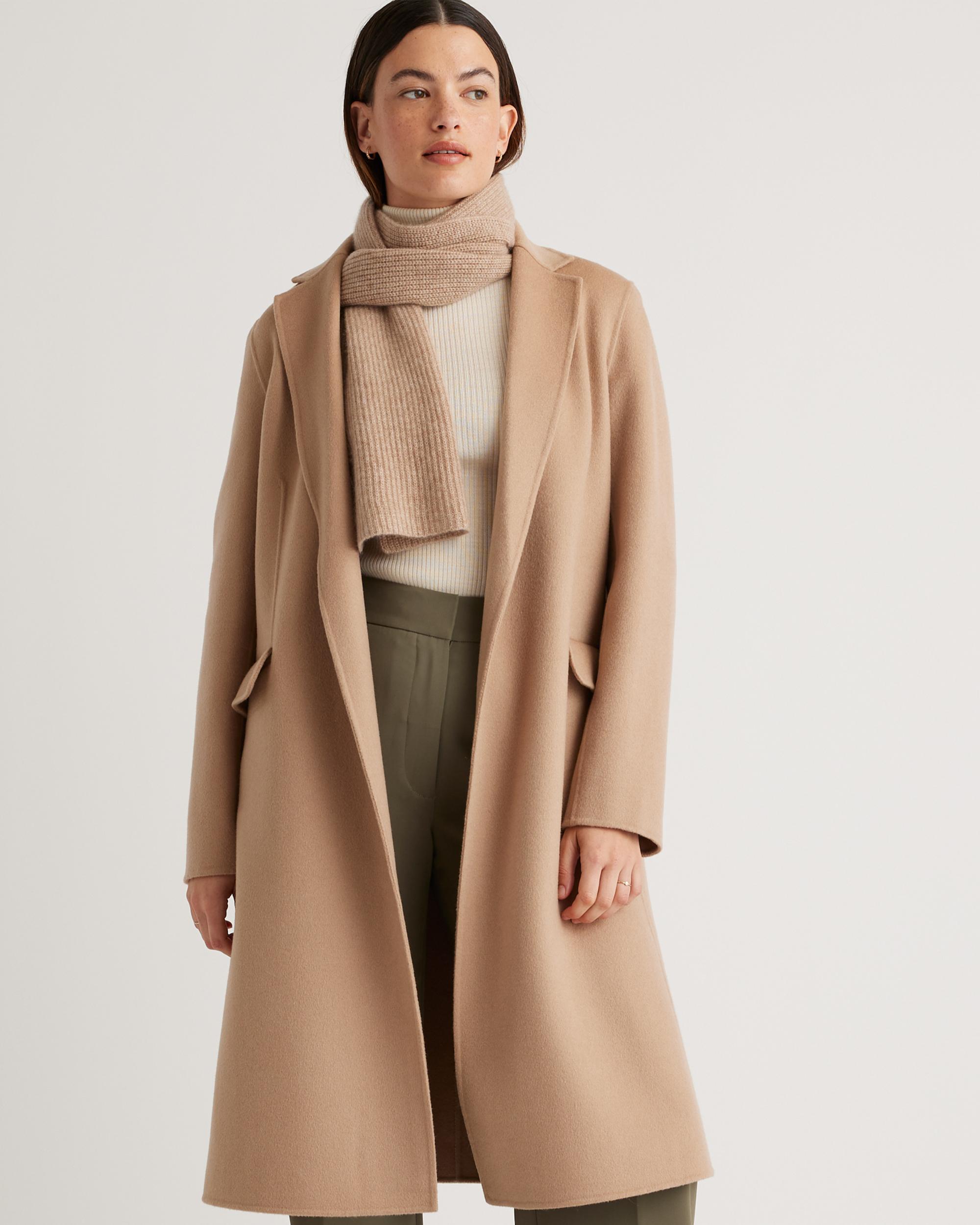 Quince | Women's 100% Mongolian Cashmere Double-Faced Wrap Coat Product Image