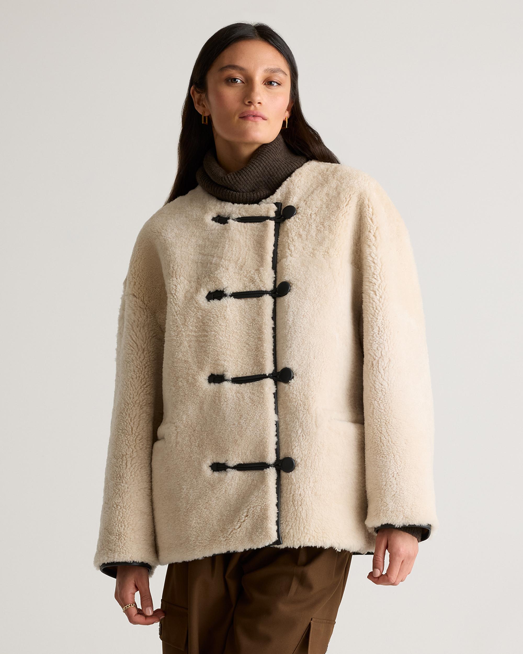 Quince | Women's 100% Shearling Duffle Jacket Size XS, Leather Product Image
