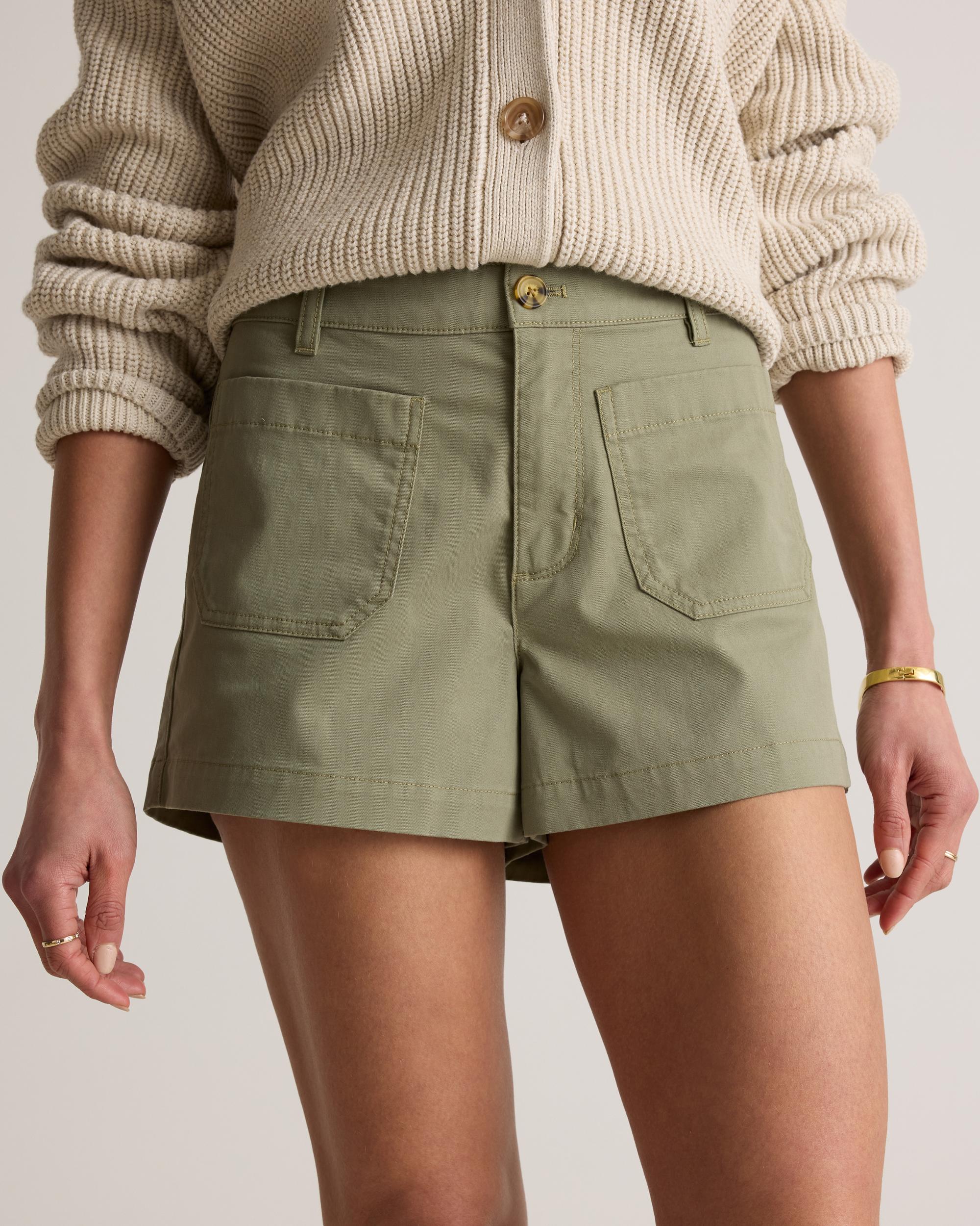 Quince | Women's Stretch Cotton Chino Patch Pocket Shorts Organic Cotton Product Image