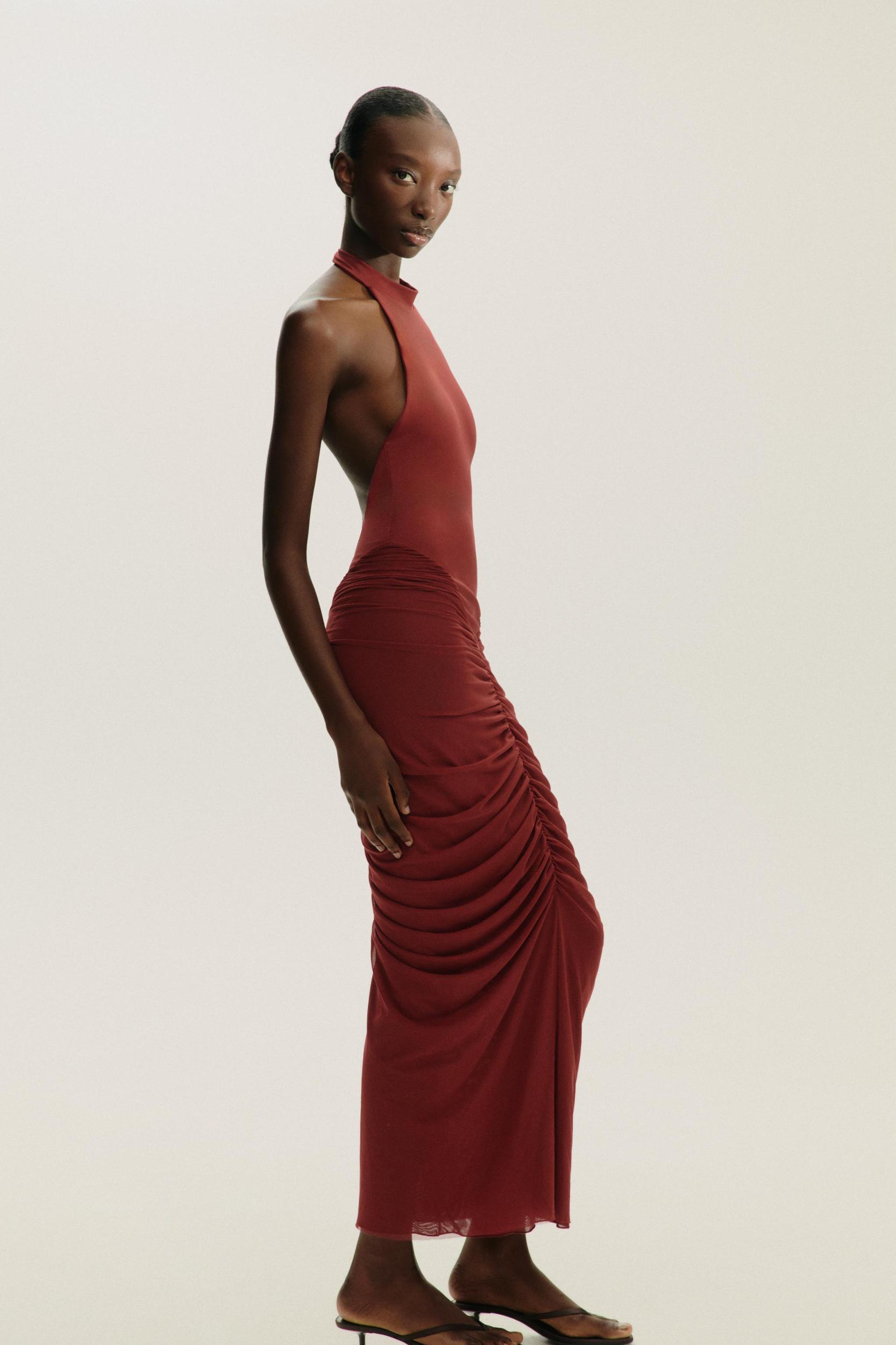 HALTER TULLE COMBINATION DRESS Product Image