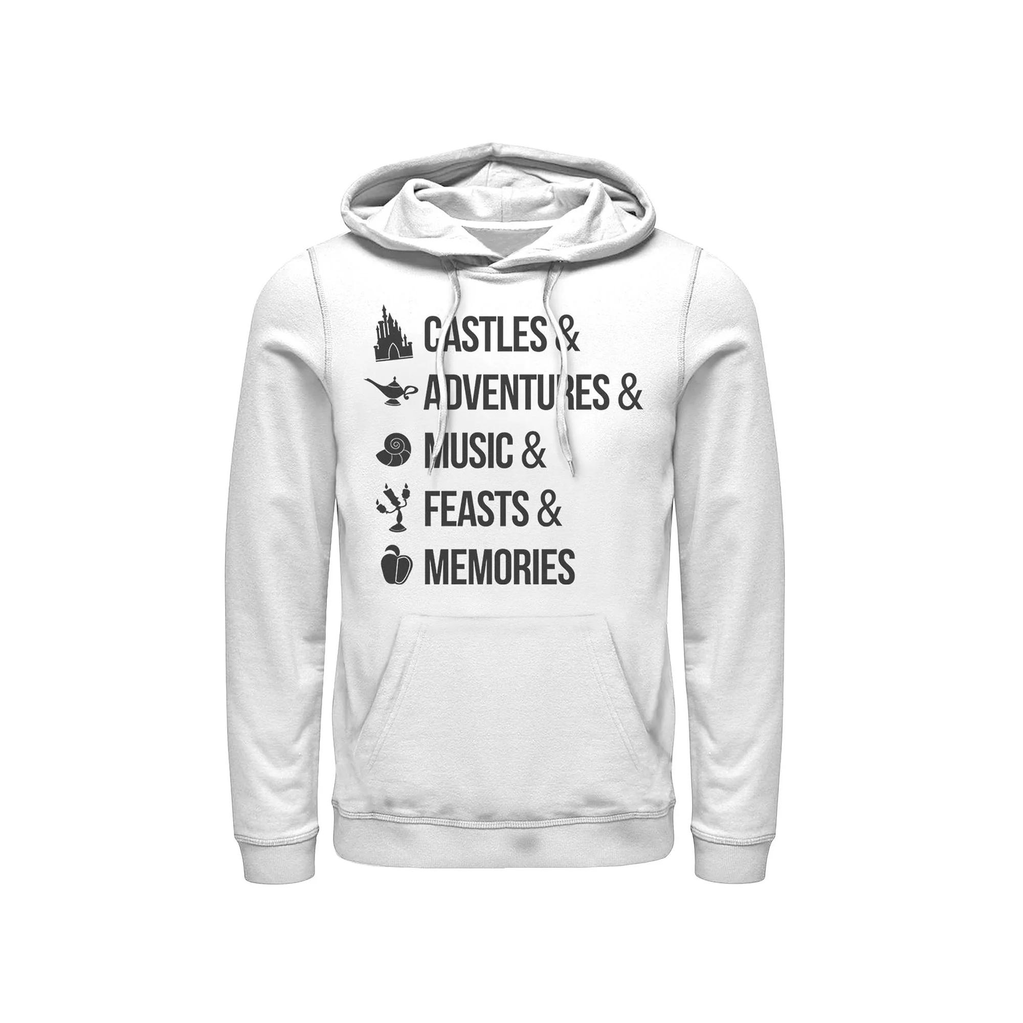 Disney's Iconic Princess Men's White Font Pullover Hoodie,  Product Image