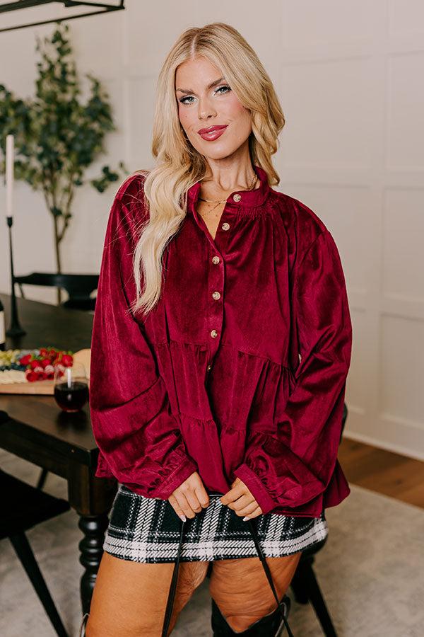 Sonoma Sways Shift Top in Wine Curves Product Image