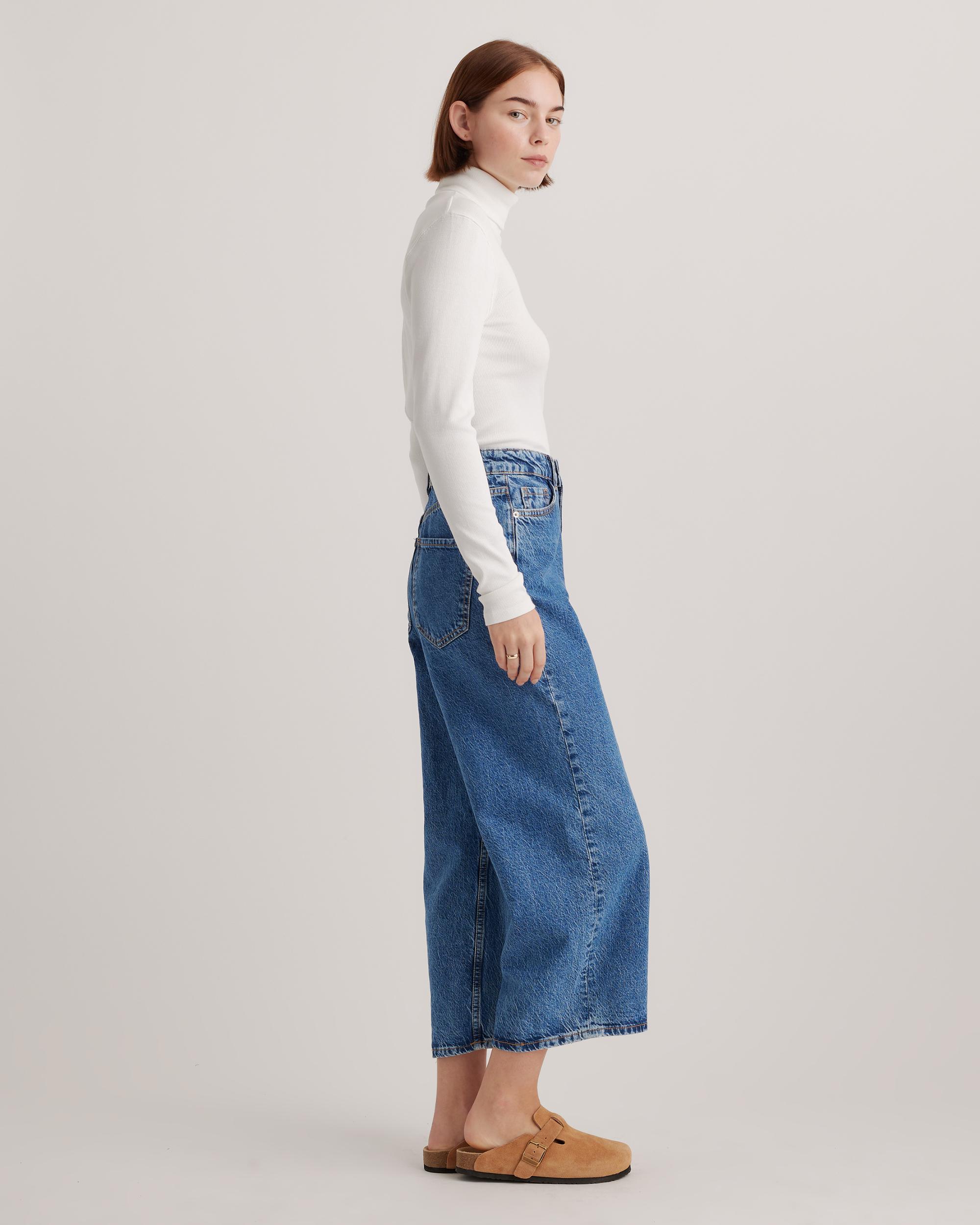 Quince | Women's Micro-Rib Turtleneck Sweater Organic Cotton Product Image