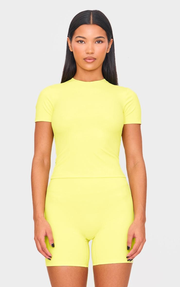 Lime Ultimate Sculpt High Waist Gym Shorts Product Image