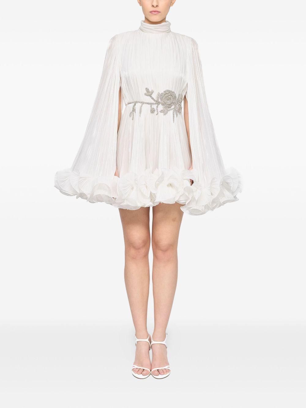 pleated-cape mini dress Product Image