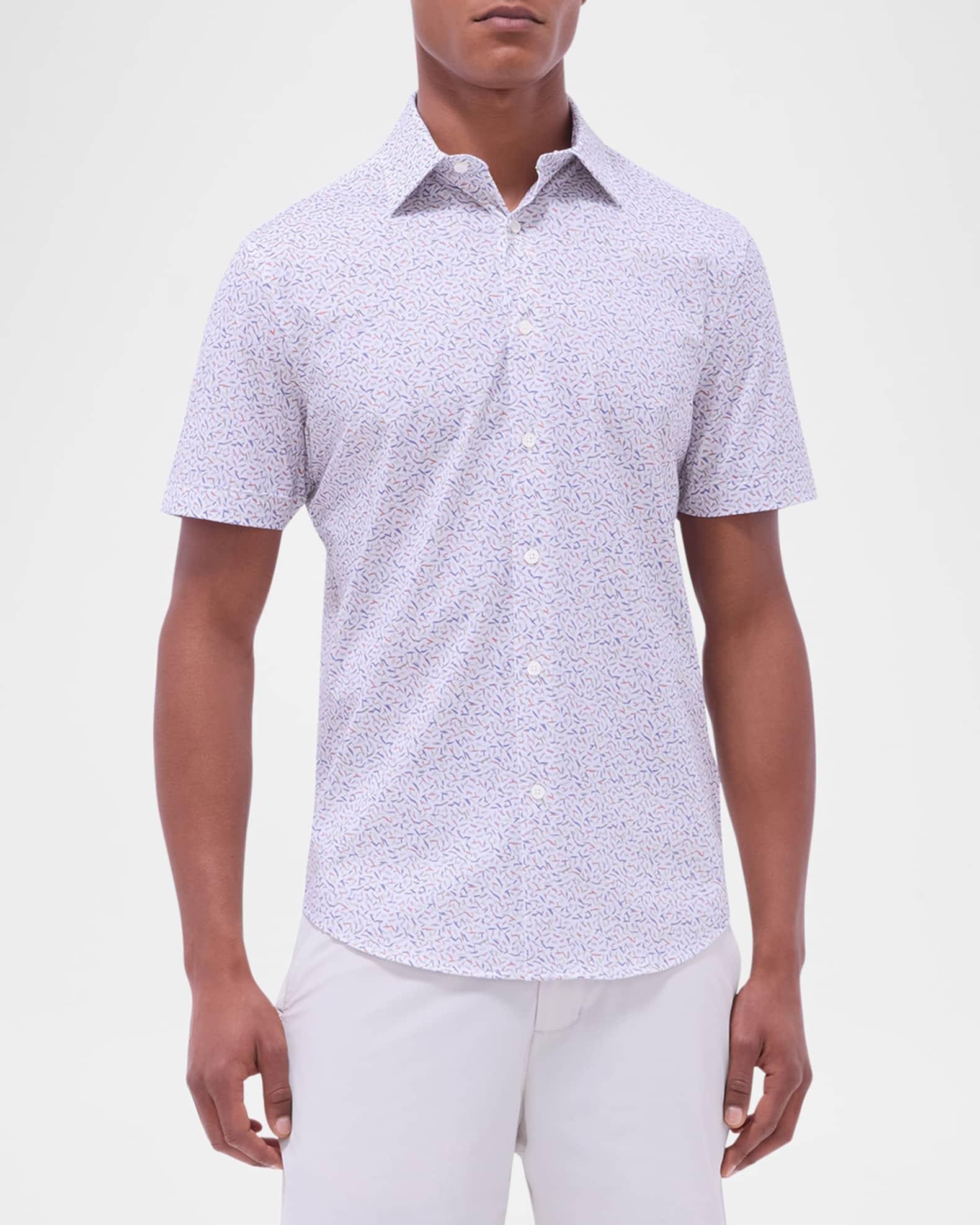 Men's Miles OoohCotton Micro-Geometric Short-Sleeve Shirt Product Image
