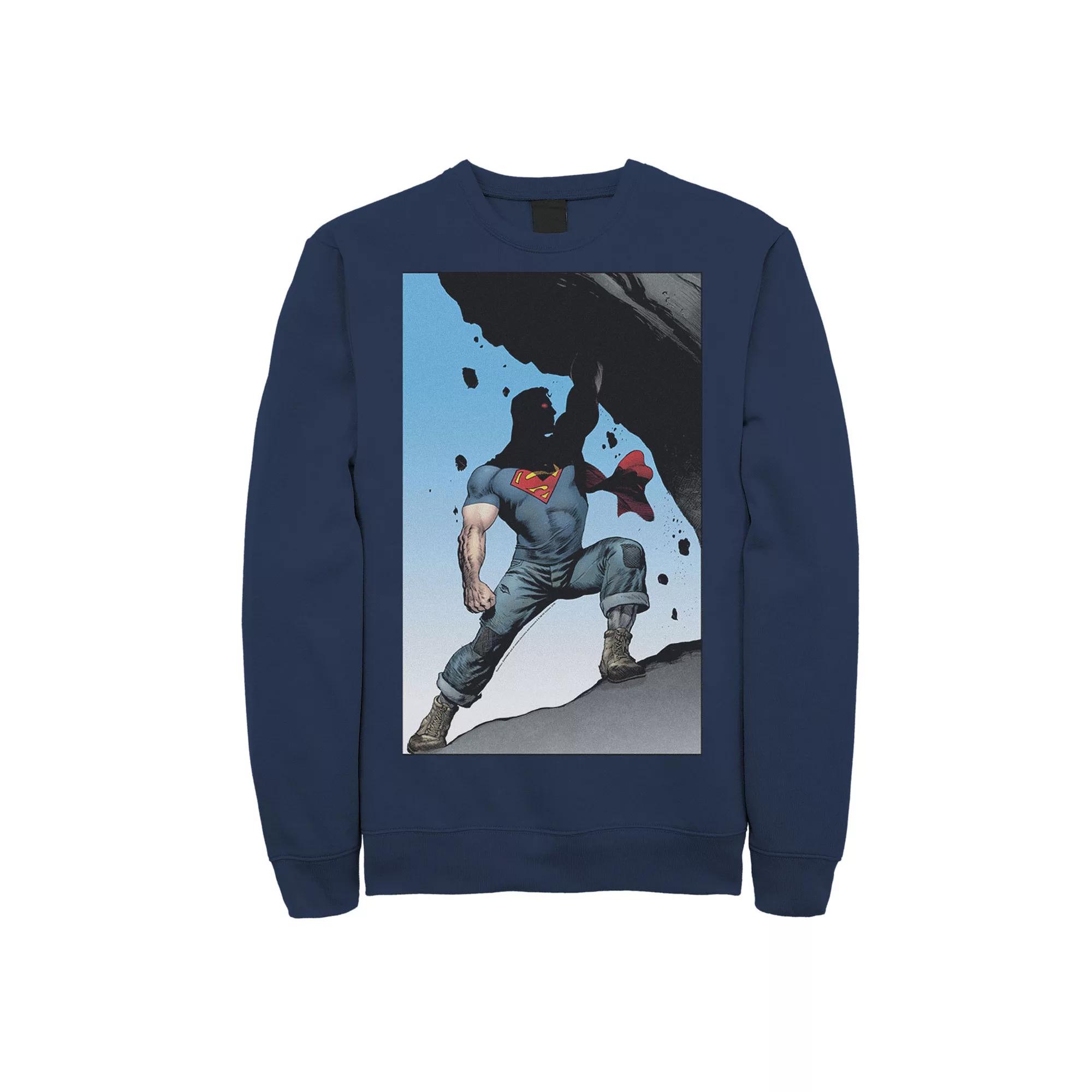 Men's DC Comics Superman Power Lift Comic Poster Sweatshirt,  Product Image