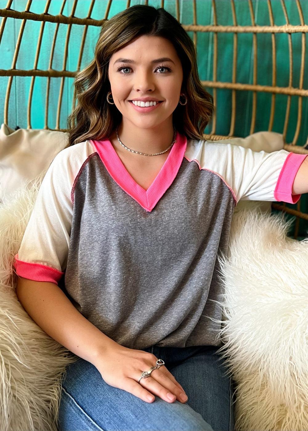 Day to Day Color Block Top- 2 colors* Product Image