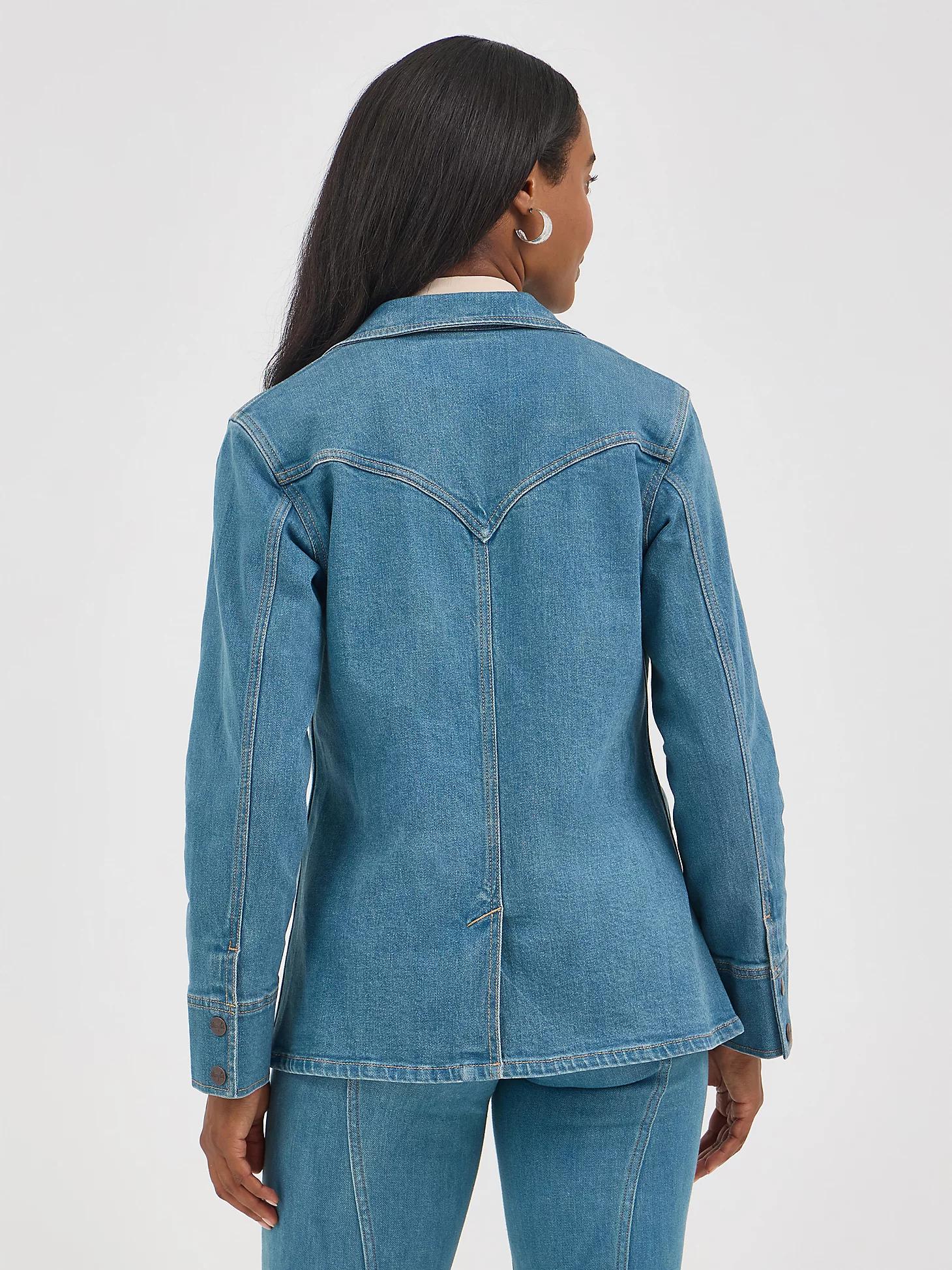 Women's Wrangler Denim Blazer in Light Denim Product Image