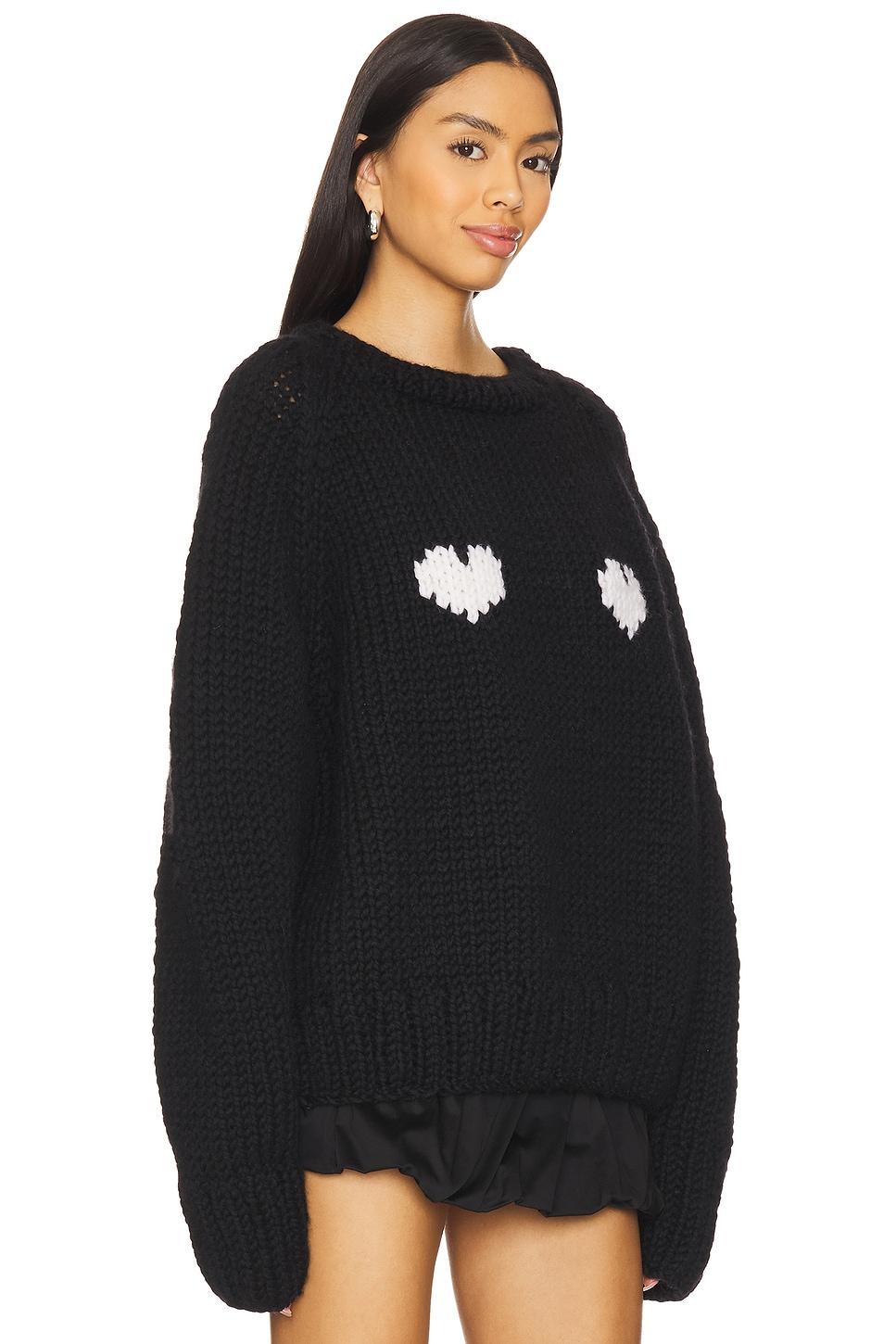 Two Hearts Slouchy Pullover GOGO Sweaters Product Image