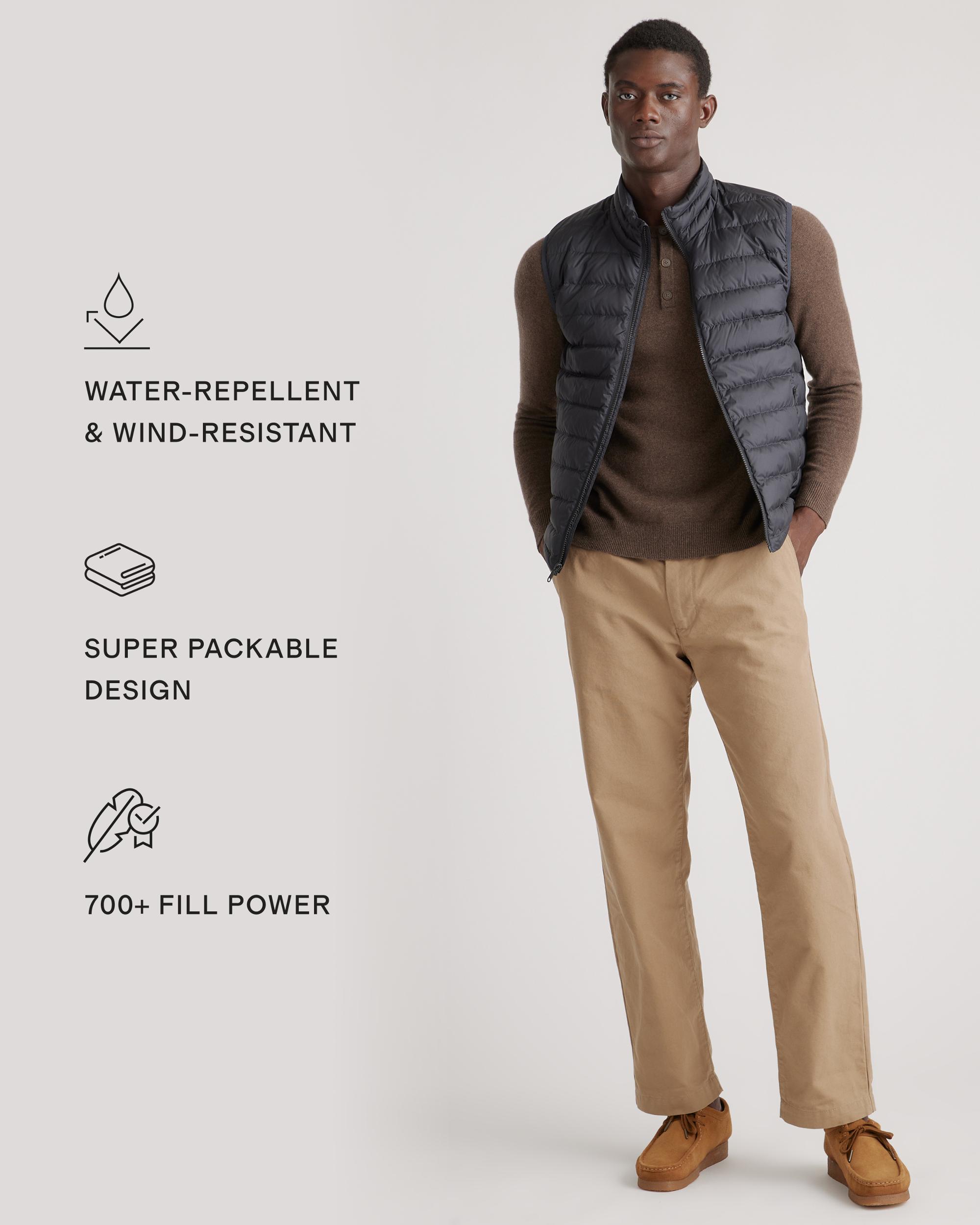Quince | Men's Lightweight Down Packable Puffer Vest Recycled Polyester Product Image