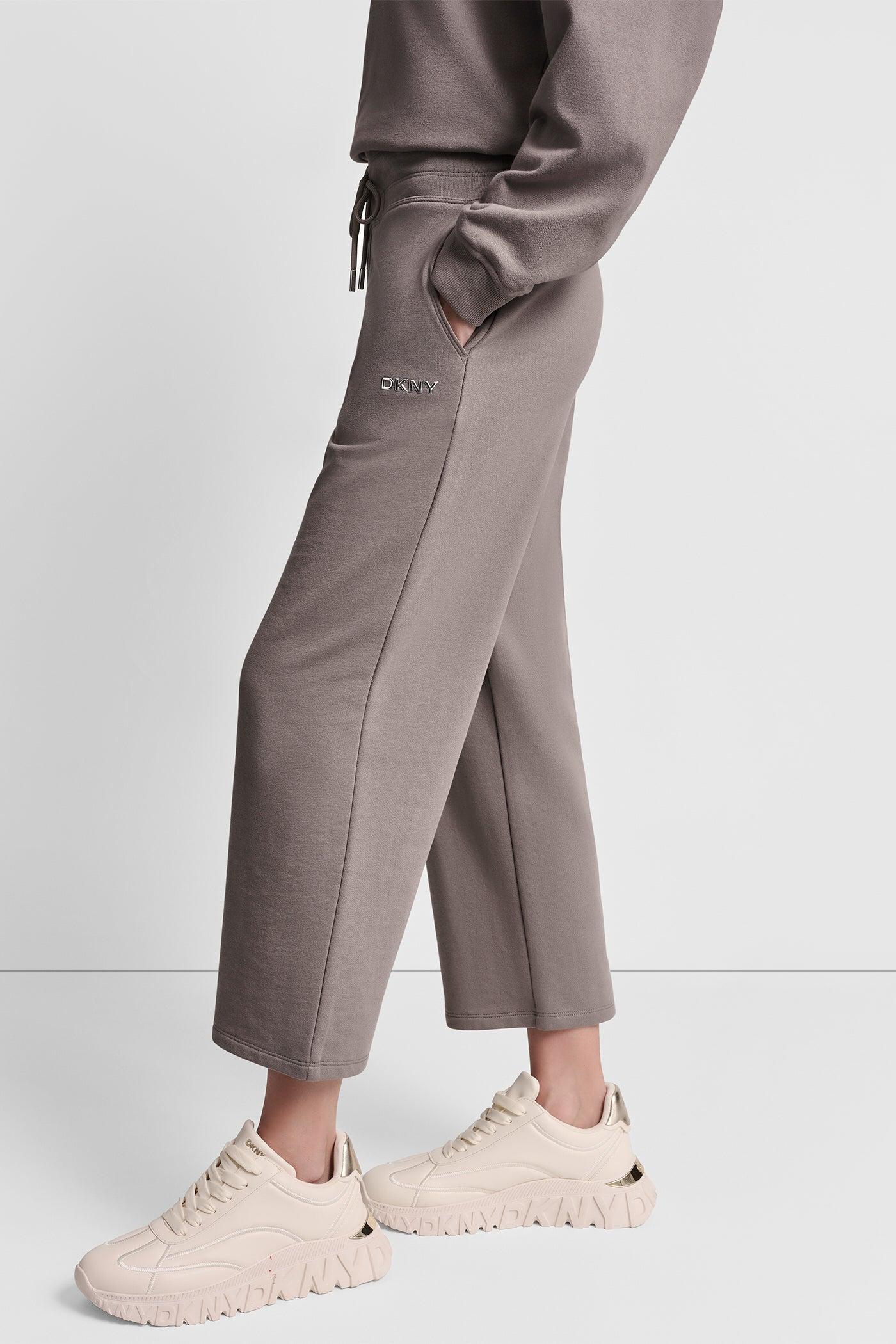METALLIC BUBBLE LOGO CROPPED HIGH-RISE PANTS Product Image