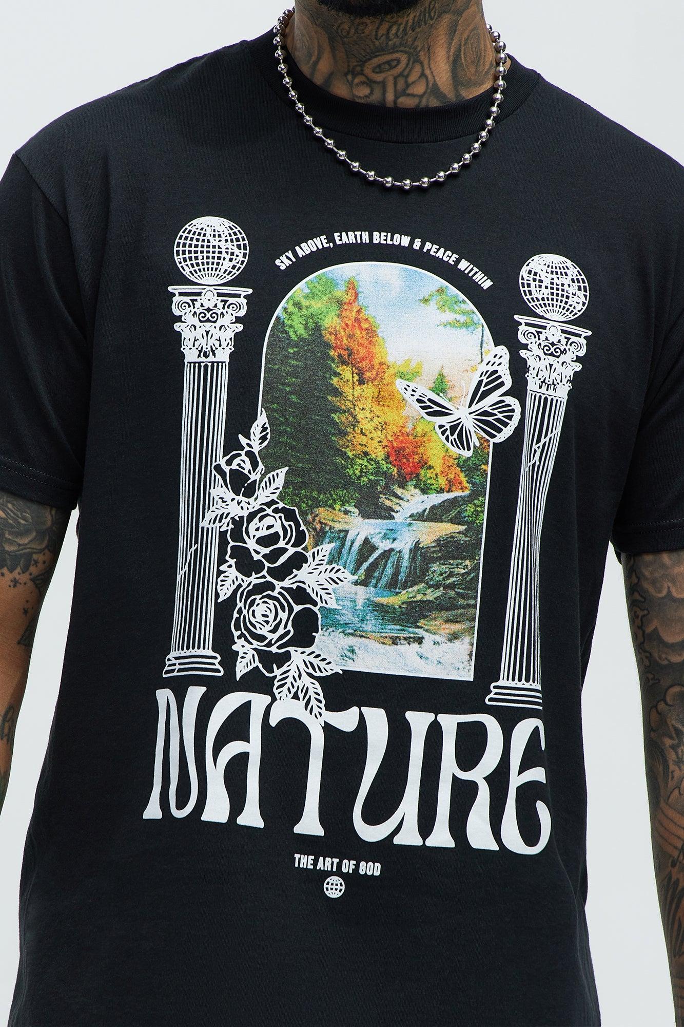 Nature Is Art Short Sleeve Tee - Black Product Image
