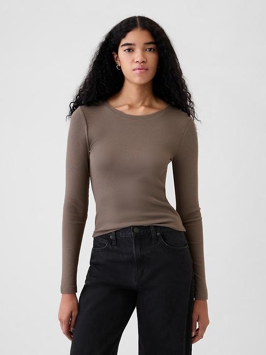 Modern Rib Crop T-Shirt Product Image