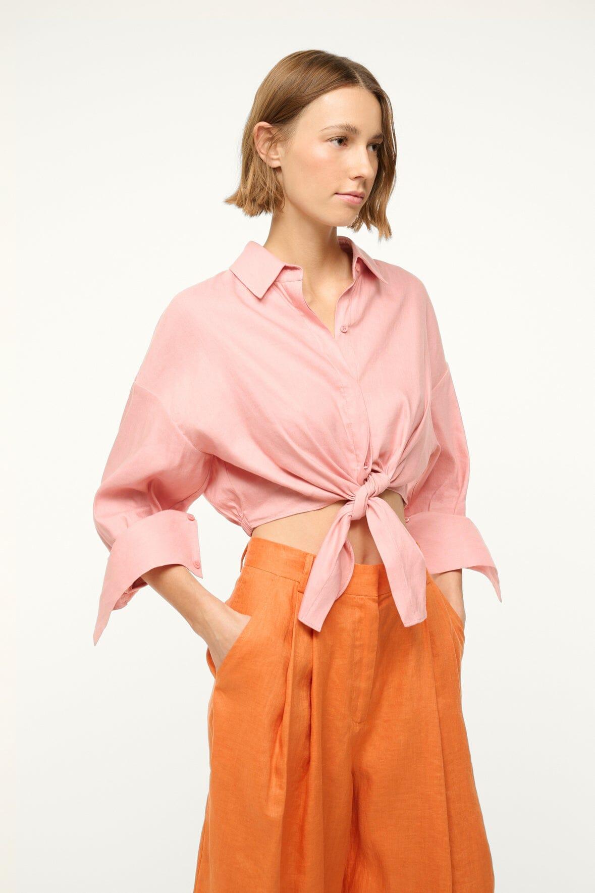 LISA LINEN TOP | FADED BLUSH Product Image
