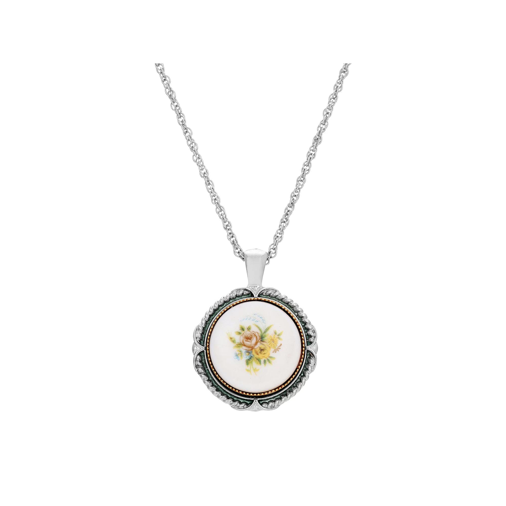 1928 Yellow Flower Pendant Necklace, Women's Product Image